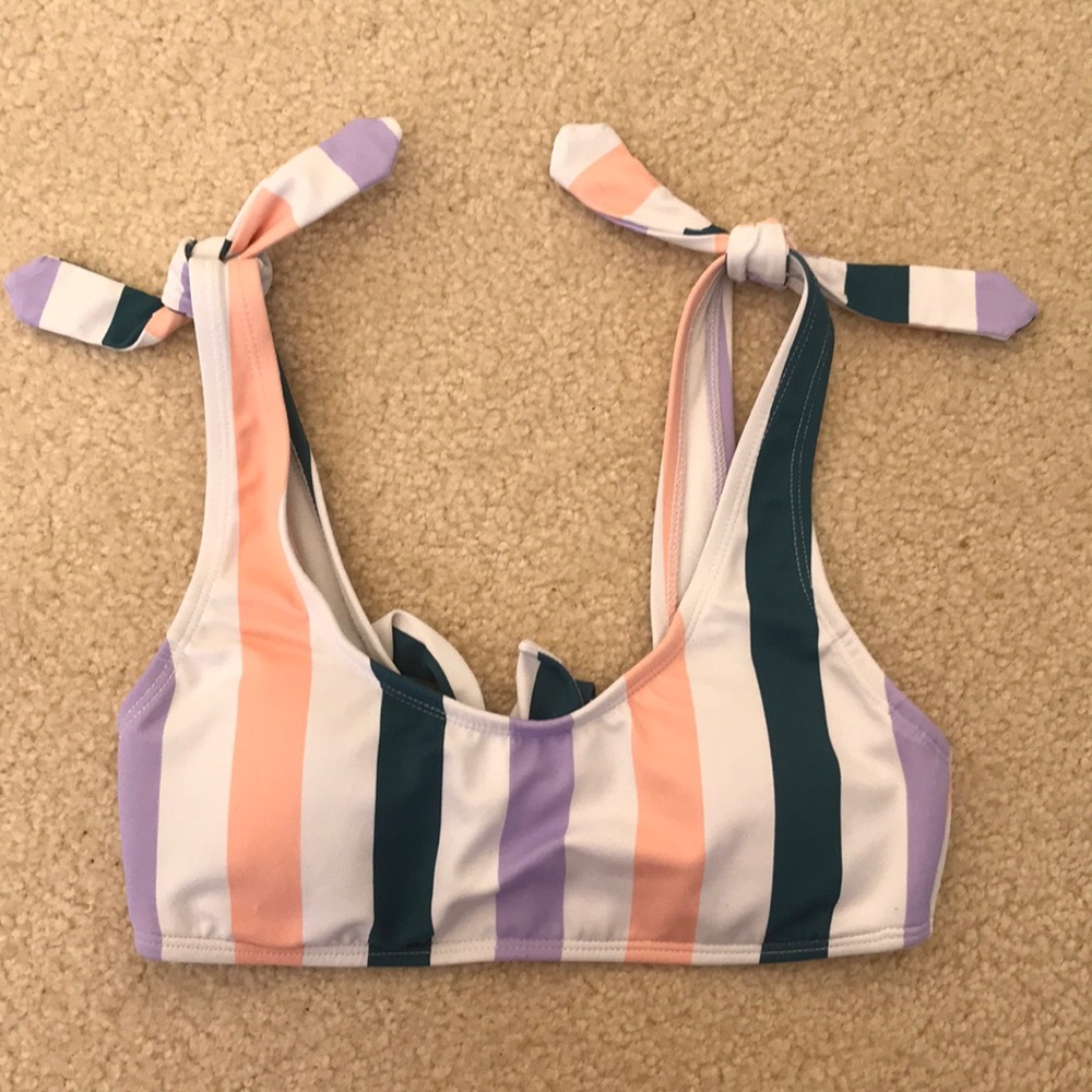Macy's Pastel Stripe Bikini Top